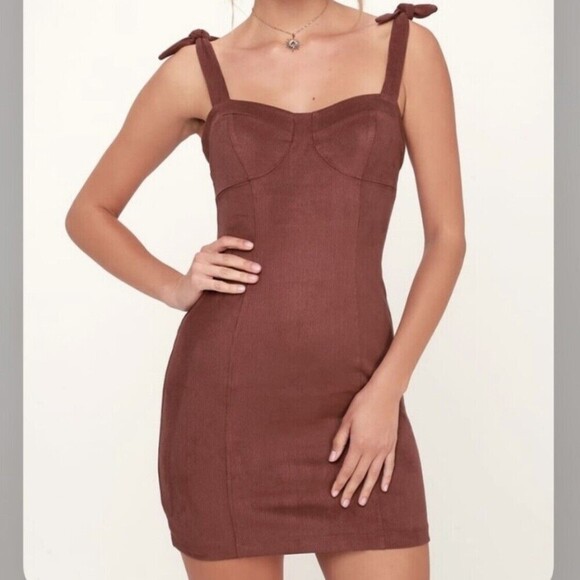 Intimately Free People Something Bout You Mini Dress Womens Large Ribbed Orange - Picture 5 of 11